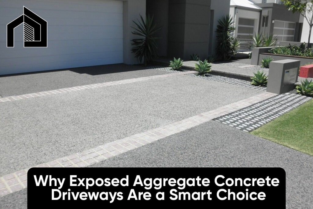 exposed aggregate concrete driveway